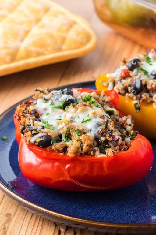 Spicy Turkey and Black Bean Stuffed Peppers