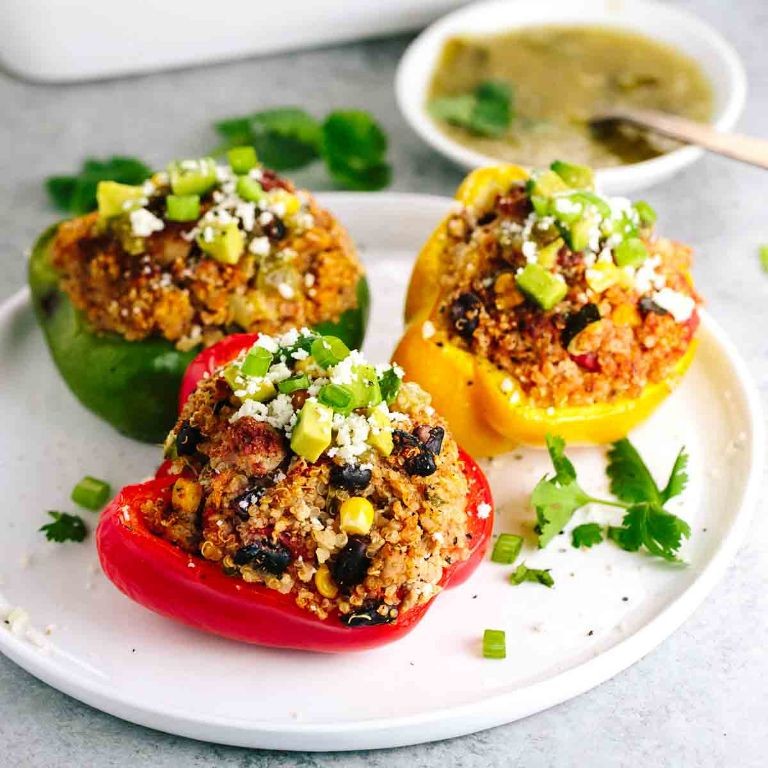 Spicy Turkey and Quinoa Stuffed Peppers