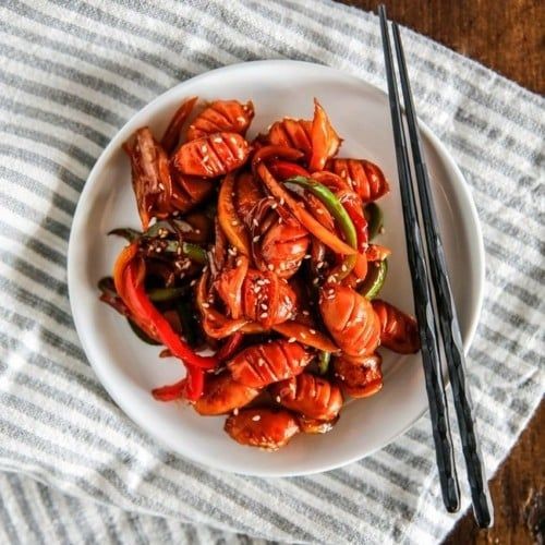 Spicy Vienna Sausage Stir-Fry with Peppers