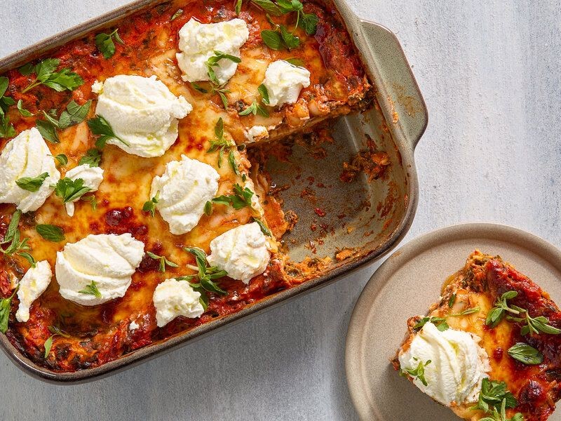 Spiderweb Lasagna with Spinach and Ricotta