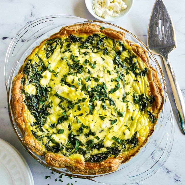 Spinach Quiche with Puff Pastry