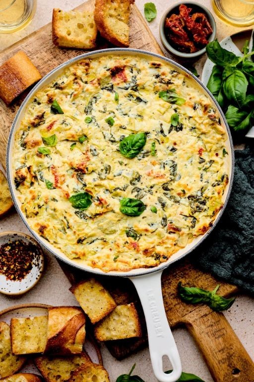 Spinach Tomato and Artichoke Dip