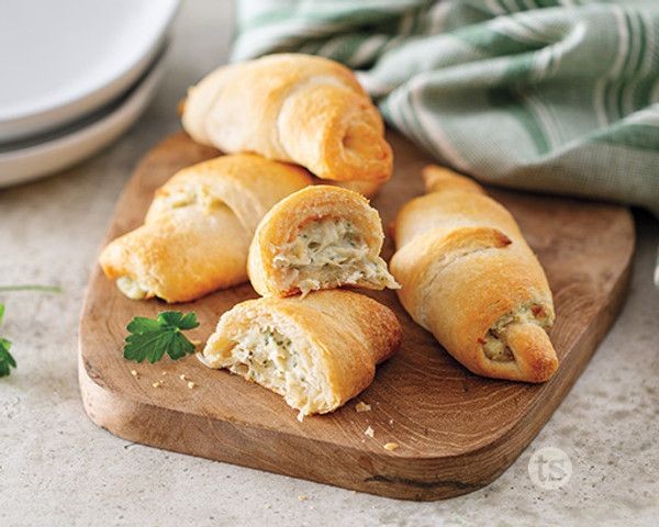 Spinach and Artichoke Chicken Crescent Rolls