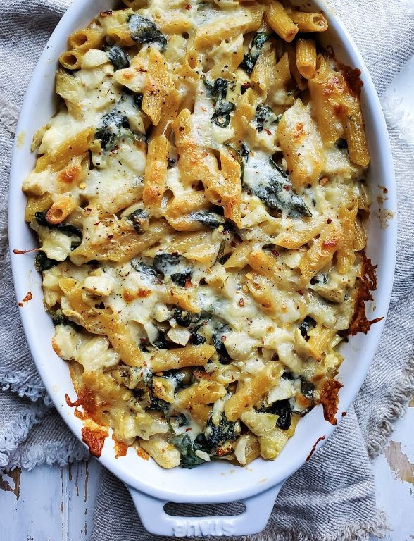 Spinach and Artichoke Pasta Casserole