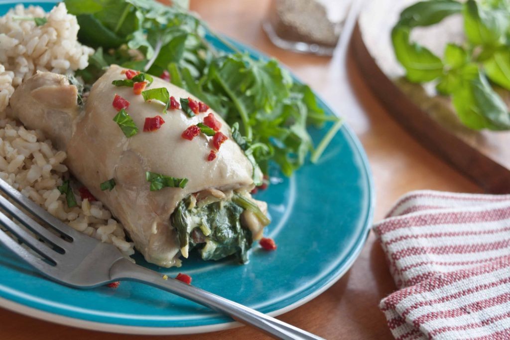 Spinach and Artichoke Stuffed Chicken Thighs