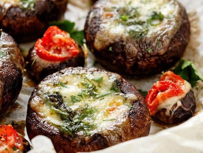 Spinach and Blue Cheese Stuffed Mushrooms