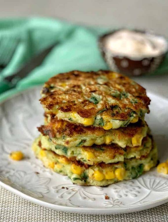 Spinach and Corn Fritters