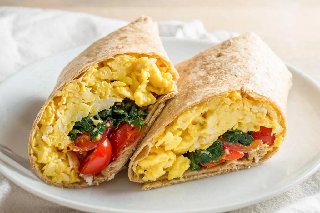 Spinach and Egg Breakfast Wrap