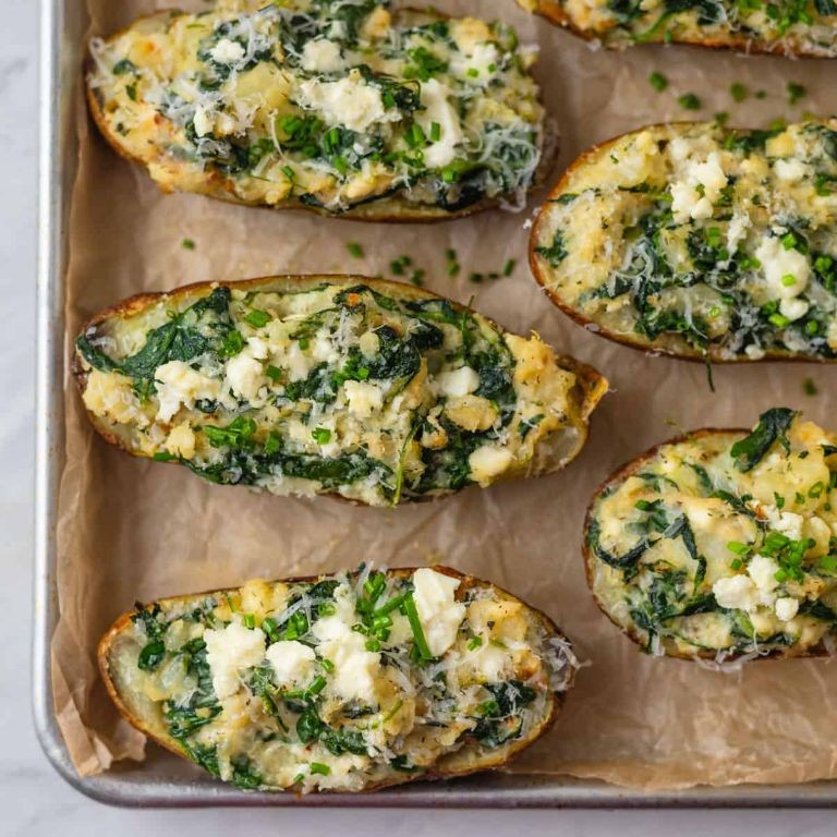 Spinach and Feta Stuffed Potatoes