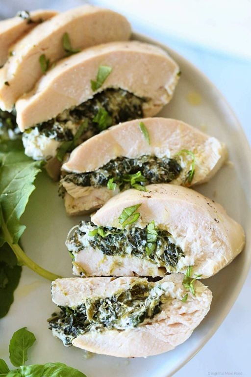 Spinach and Goat Cheese Stuffed Chicken Breast