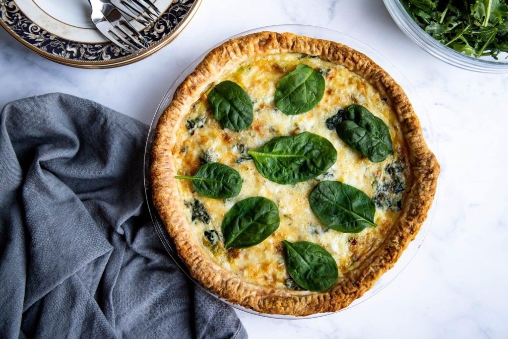 Spinach and Leek Quiche