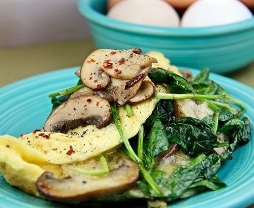 Spinach and Mushroom Omelet