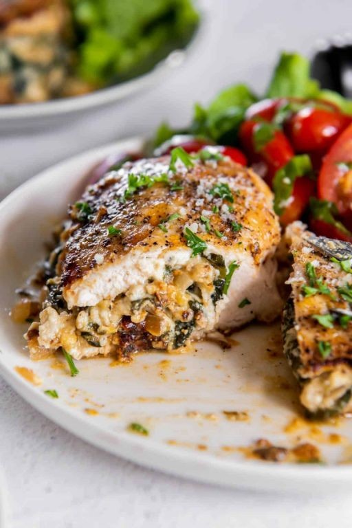 Spinach and Ricotta Stuffed Chicken Breast