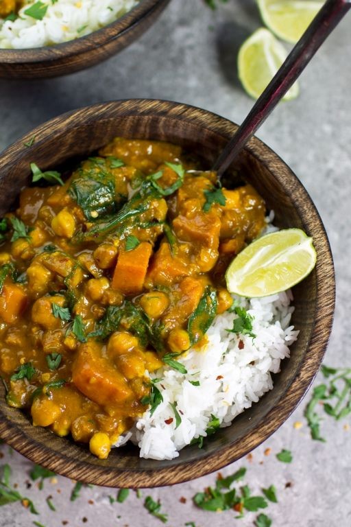 Spinach and Sweet Potato Curry