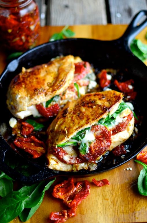 Spinach and Tomato Stuffed Chicken Breast