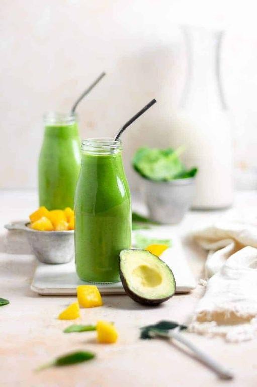 Spirulina Avocado Green Protein Shake
