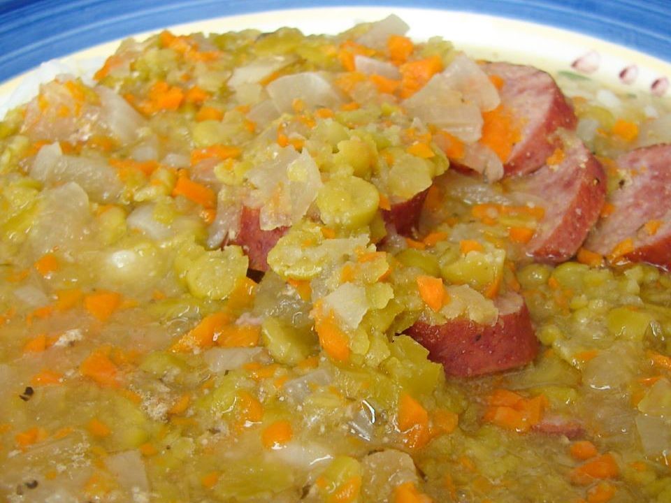 Split Pea and Smoked Sausage Crockpot Soup