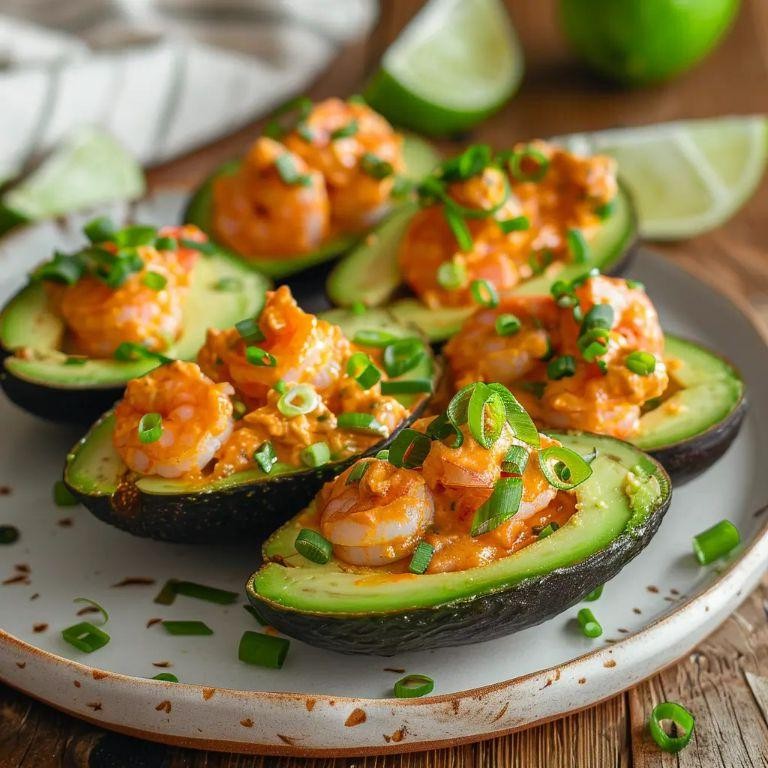 Sriracha Lime Shrimp Stuffed Avocado