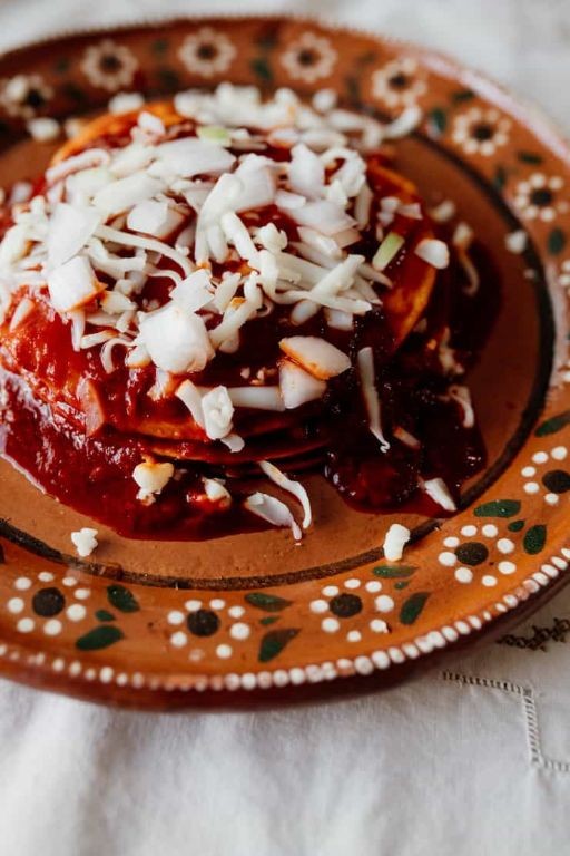 Stacked Red Chile Enchiladas