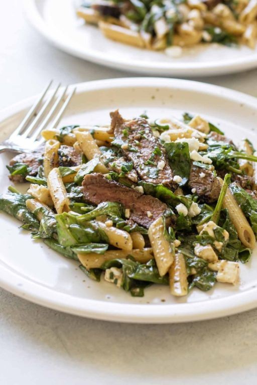 Steak and Spinach Pasta Toss