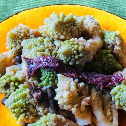 Steamed Cauliflower with Balsamic Glaze
