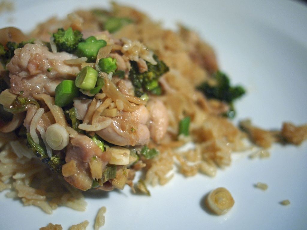 Steamed Chicken and Rice with Ginger