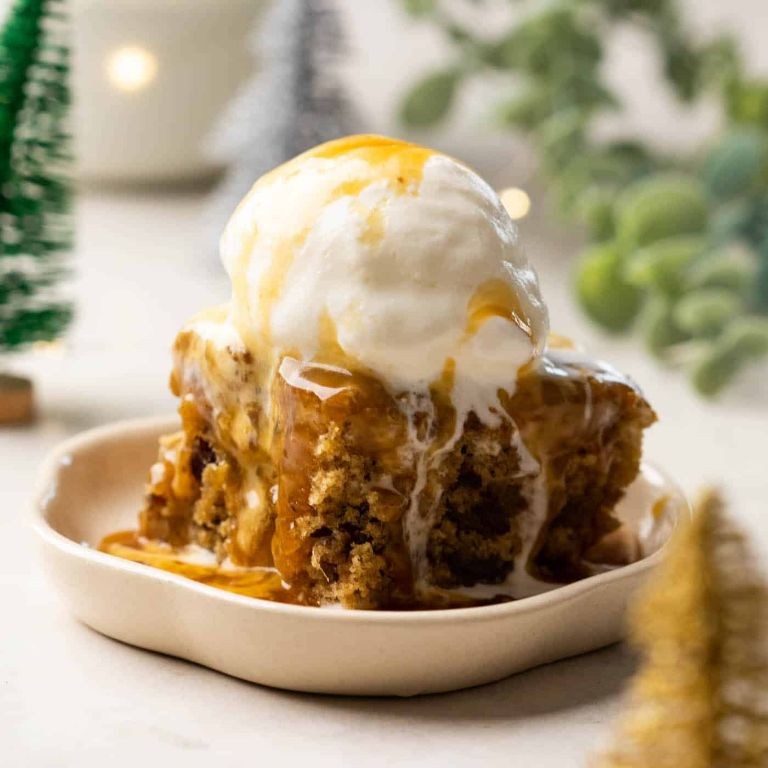 Sticky Toffee Pudding with Vanilla Ice Cream