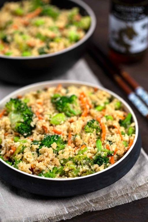 Stir-Fried Cauliflower Rice with Edamame