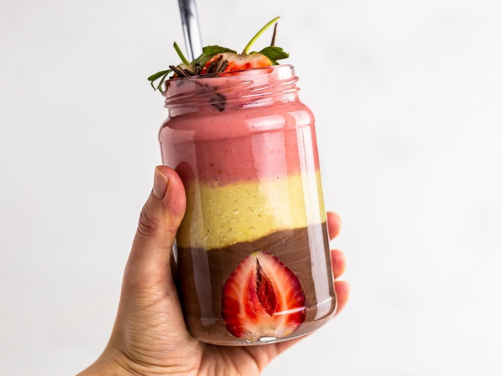 Strawberry Banana Smoothie Parfait