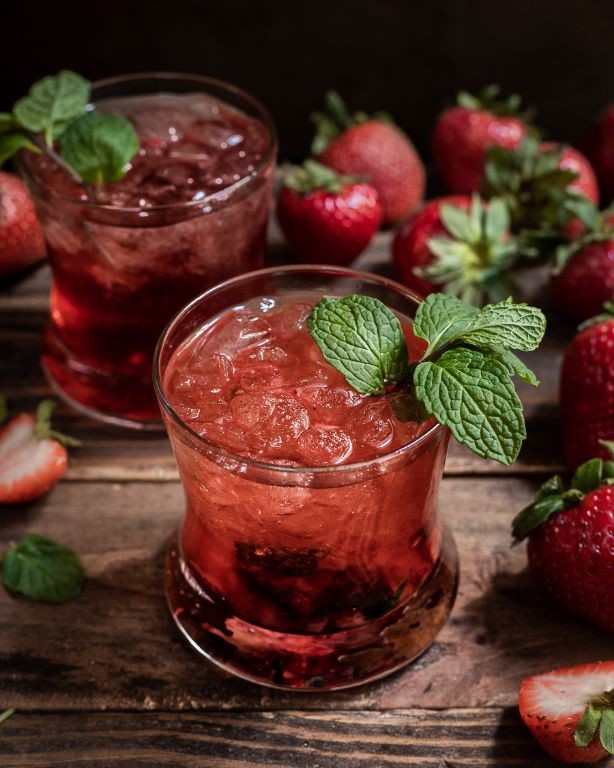 Strawberry Bourbon Smash