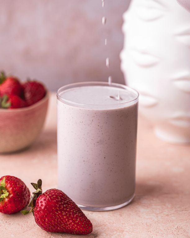 Strawberry Cashew Milk Protein Shake