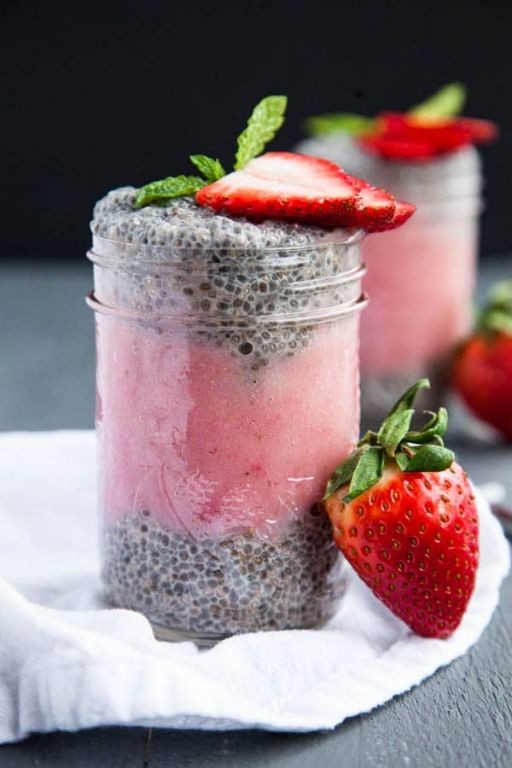 Strawberry Chia Pudding Parfait