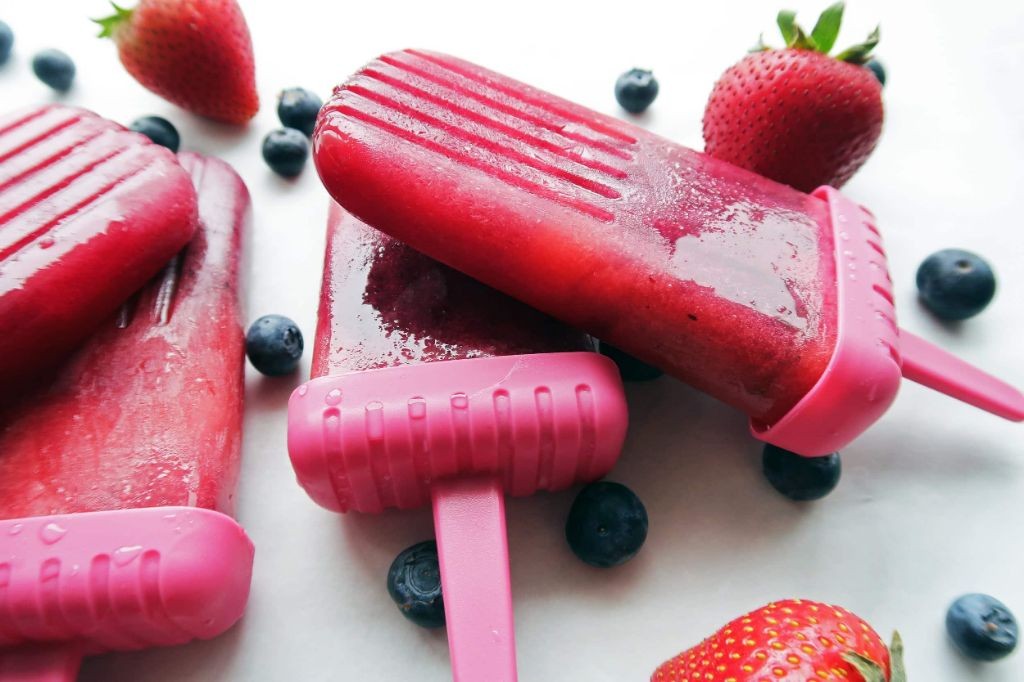 Strawberry Coconut Water Popsicles