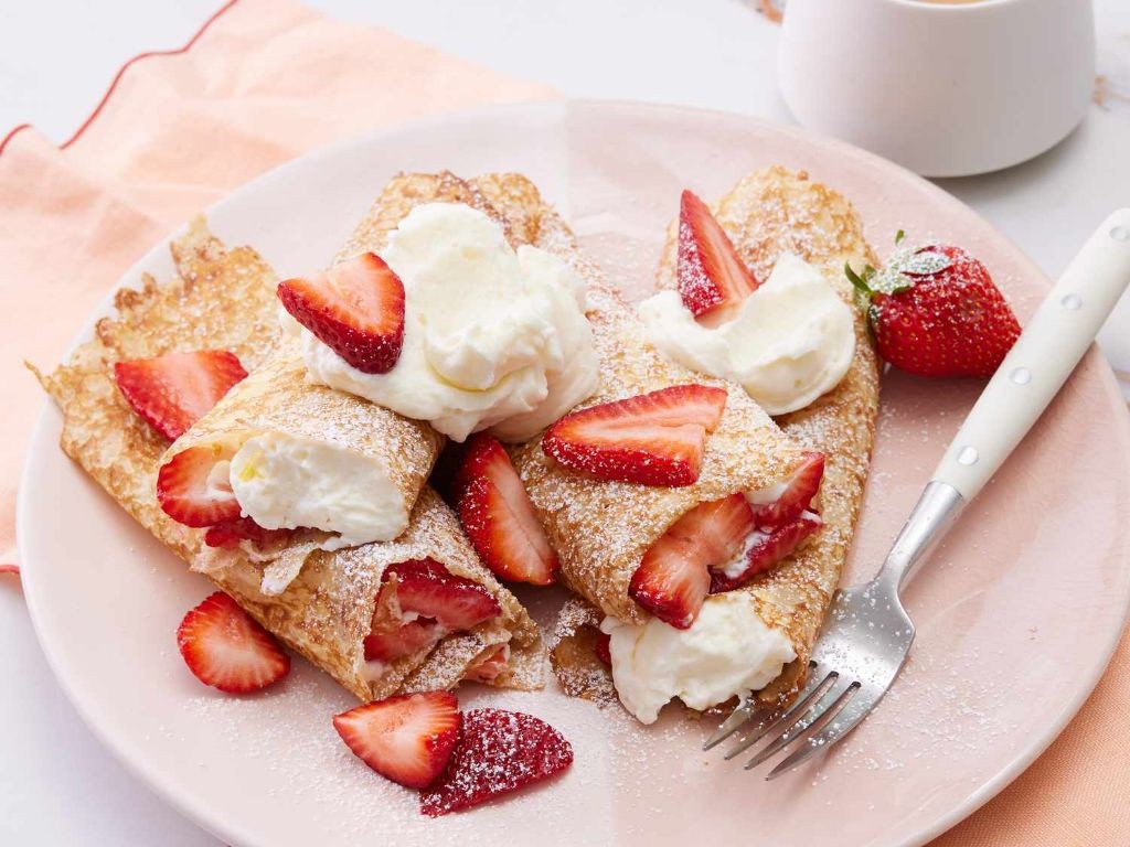 Strawberry Cream Cheese Stuffed Crepes