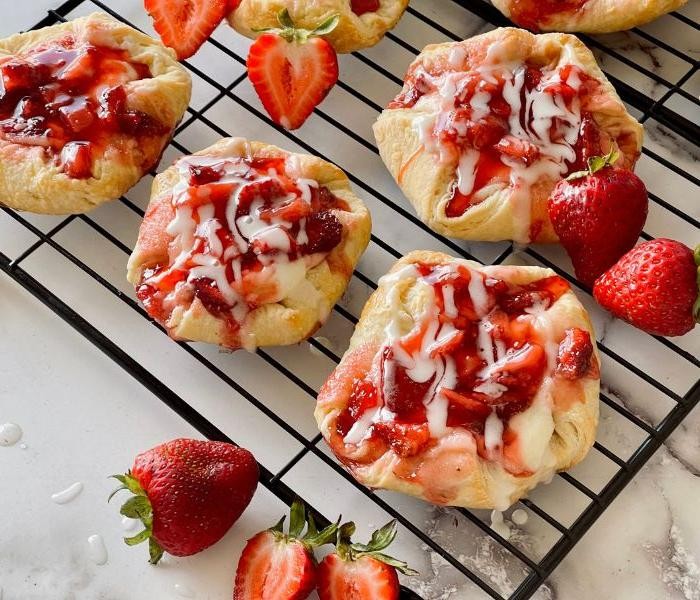 Strawberry Cream Cheese Sweet Sourdough Danish