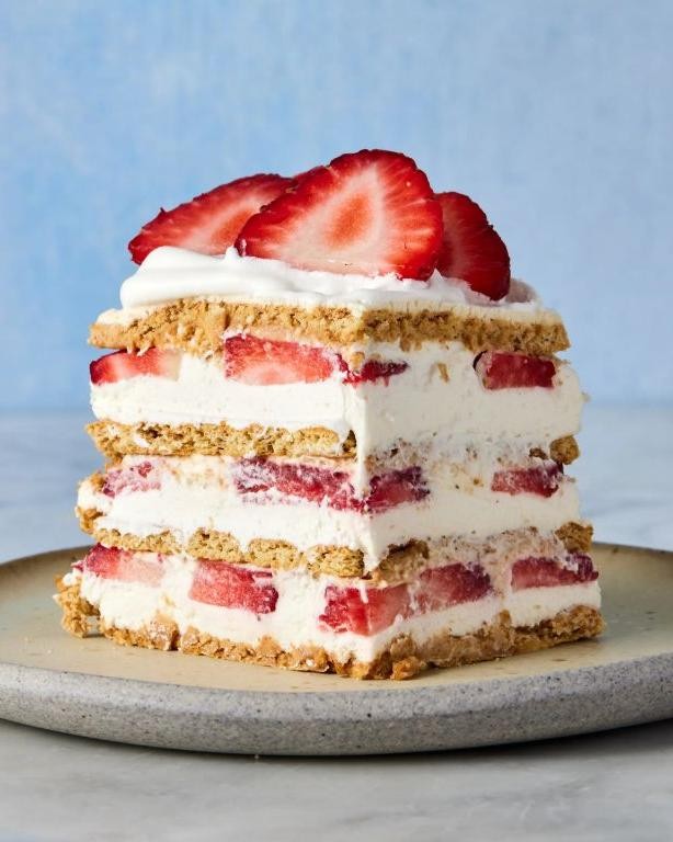 Strawberry Cream Icebox Cake