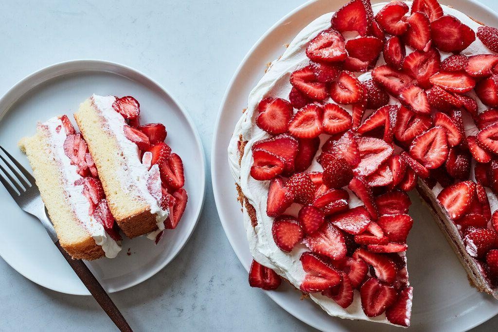 Strawberry Cream Layer Cake