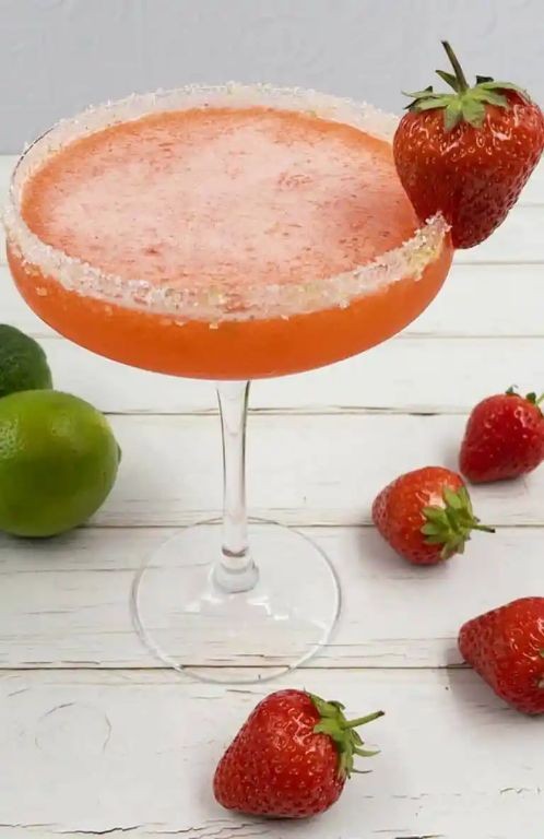 Strawberry Daiquiri with Lime Zest