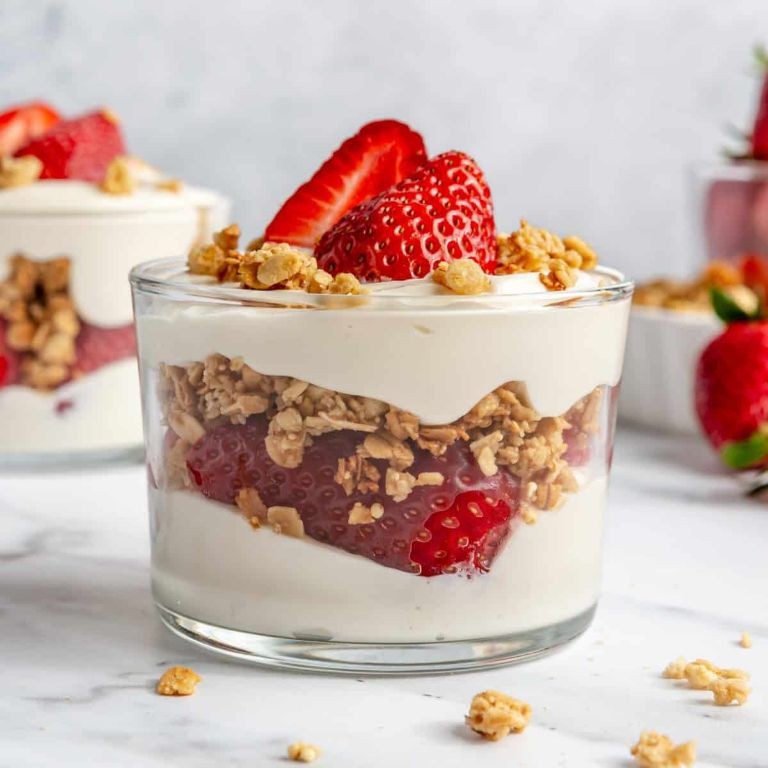 Strawberry Granola Parfait with Honey Drizzle