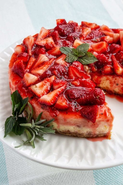 Strawberry Lavender Cheesecake Topping