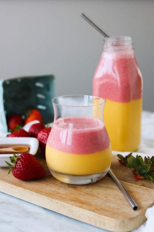 Strawberry Mango Lassi Smoothie