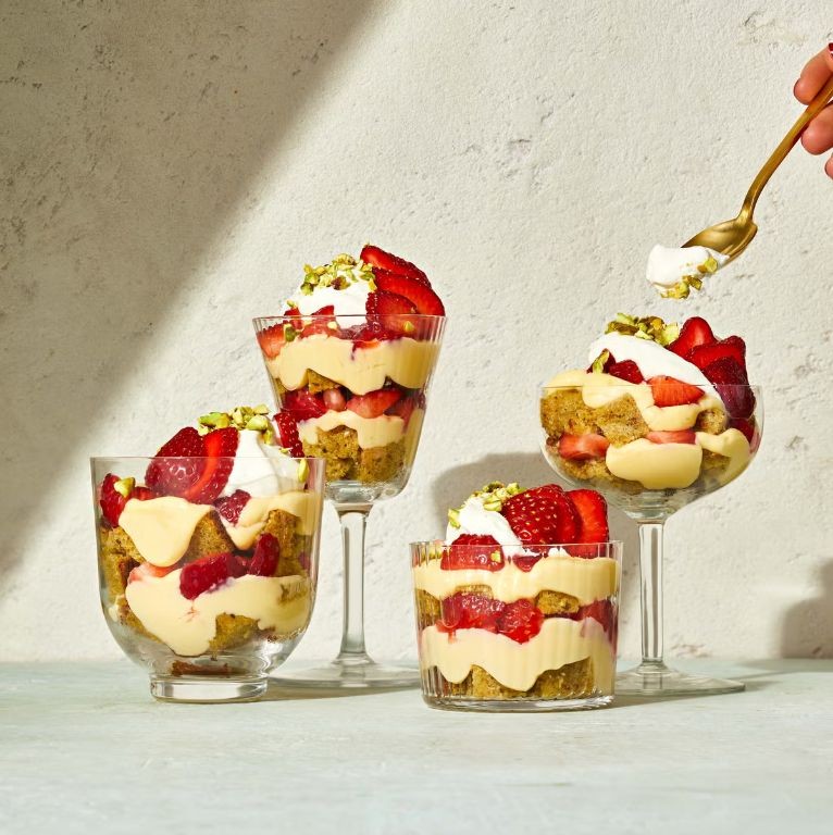 Strawberry Pistachio Parfait with Cardamom