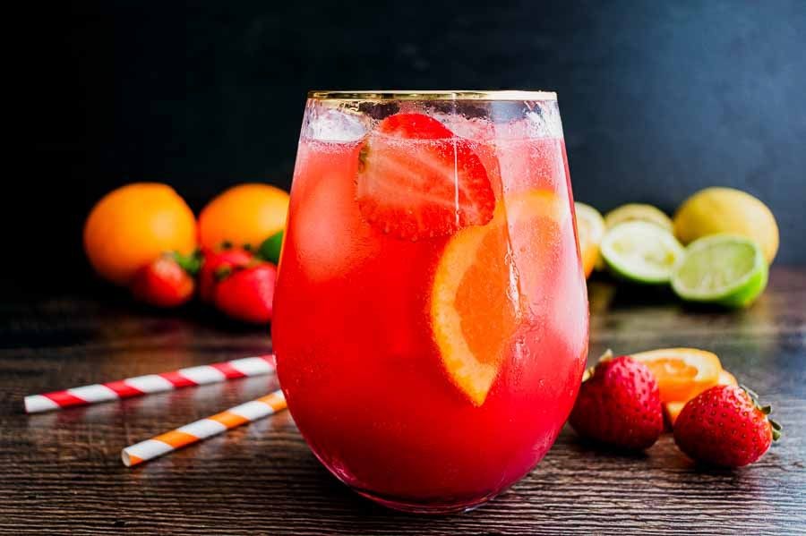 Strawberry Rum Punch Shot
