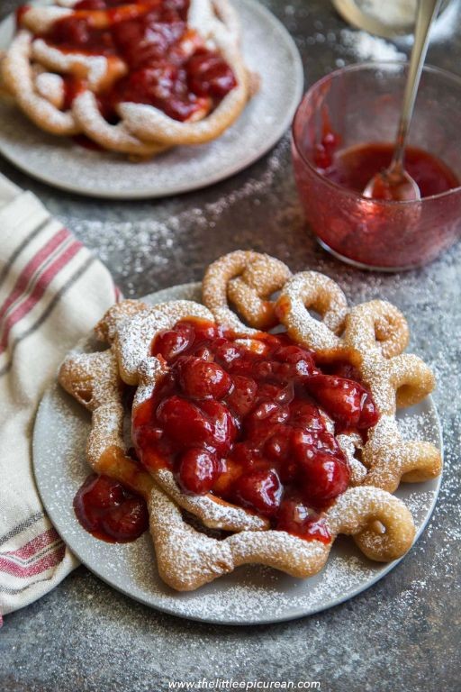 Strawberry Topped Funnel Cake with Fresh Berries
