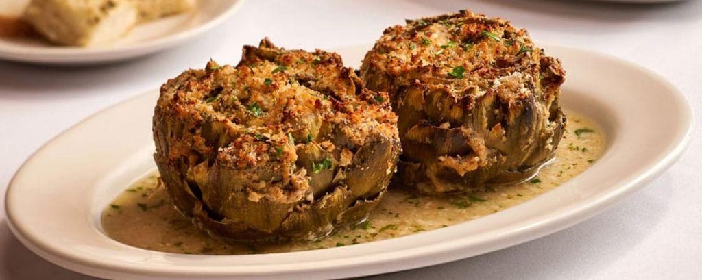 Stuffed Baby Artichokes with Breadcrumbs and Herbs