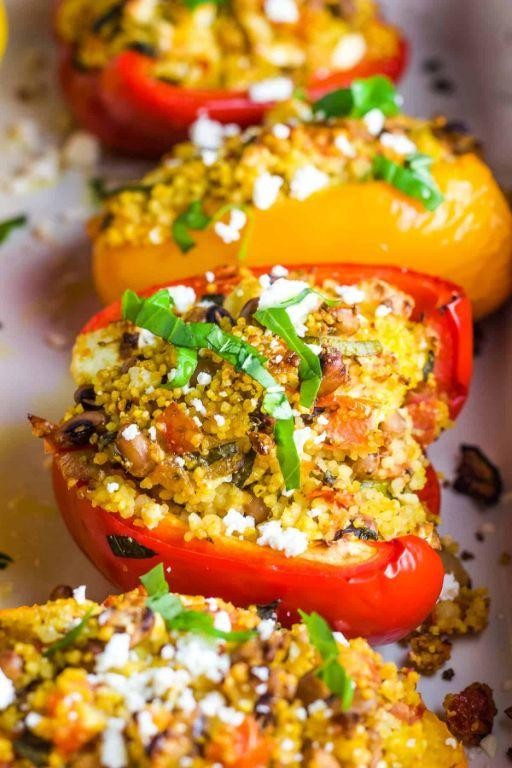 Stuffed Bell Peppers with Couscous and Herbs