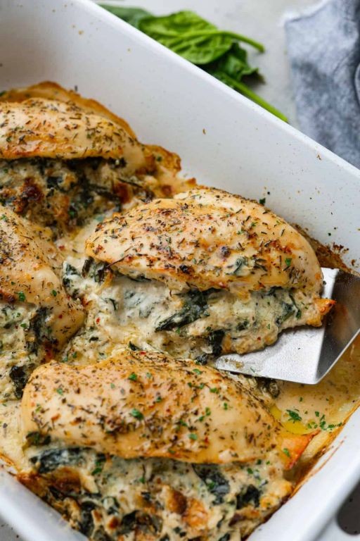 Stuffed Chicken Breast with Spinach and Cheese