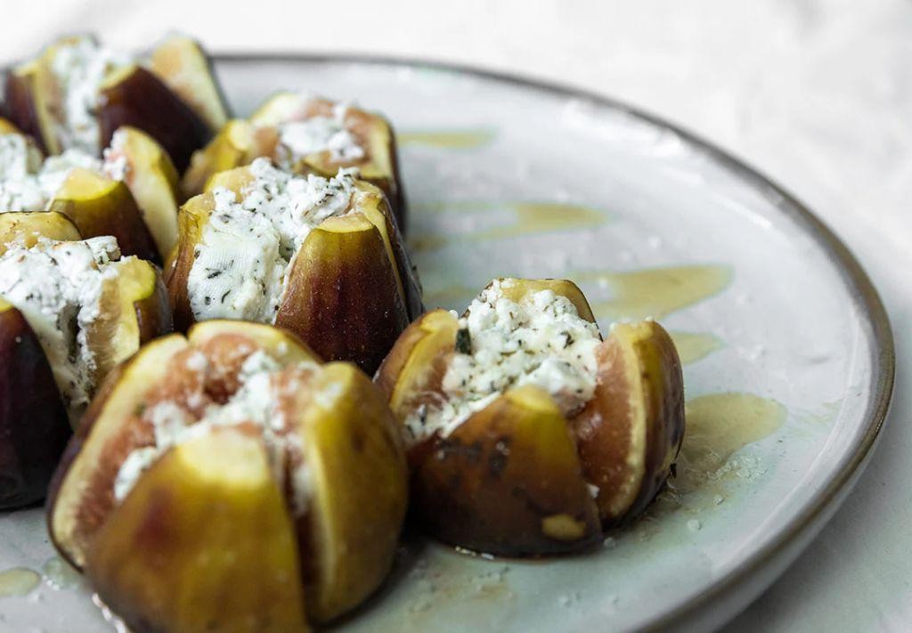 Stuffed Green Figs with Herbed Cheese