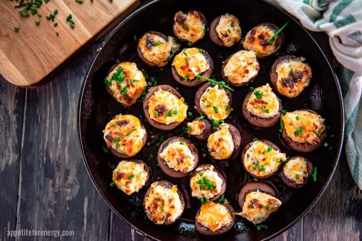 Stuffed Mushrooms with Cream Cheese and Herbs
