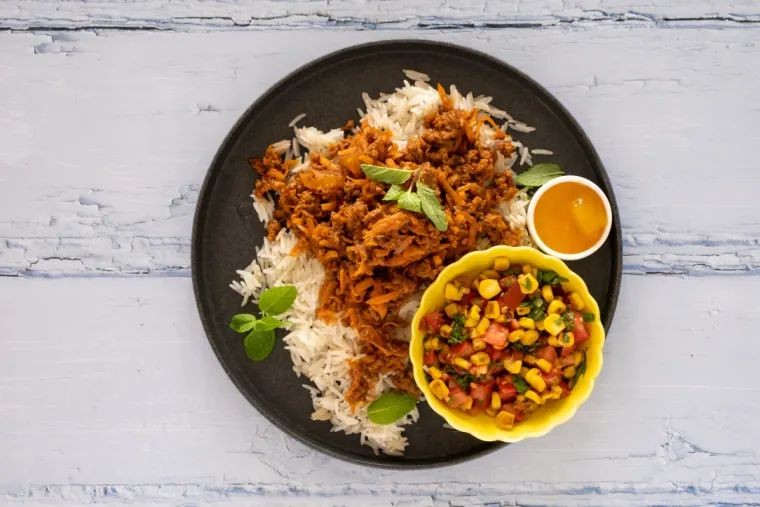Summer Corn and Tomato Coconut Rice
